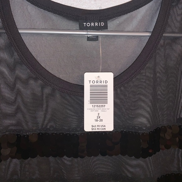 Torrid mesh sequin top - Picture 2 of 5